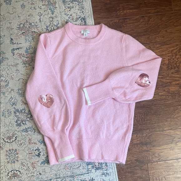 crown & ivy Sweaters - crown & ivy Pink Sweater with Heart Details